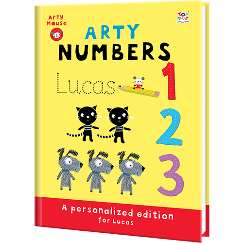 Personalized Arty Mouse Numbers Book