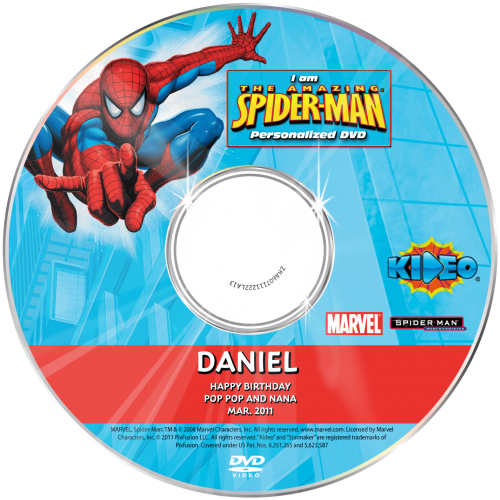 Spider-man Kid's Photo Personalized DVD
