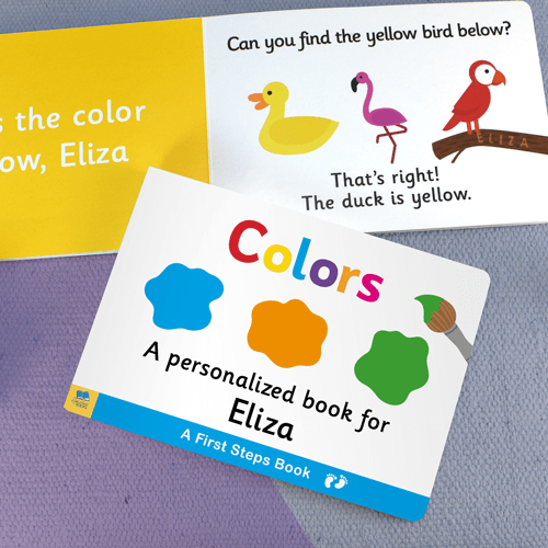 First Steps Colors Personalized Board Book for Toddlers First Steps Colors Personalized Board Book for Toddlers
